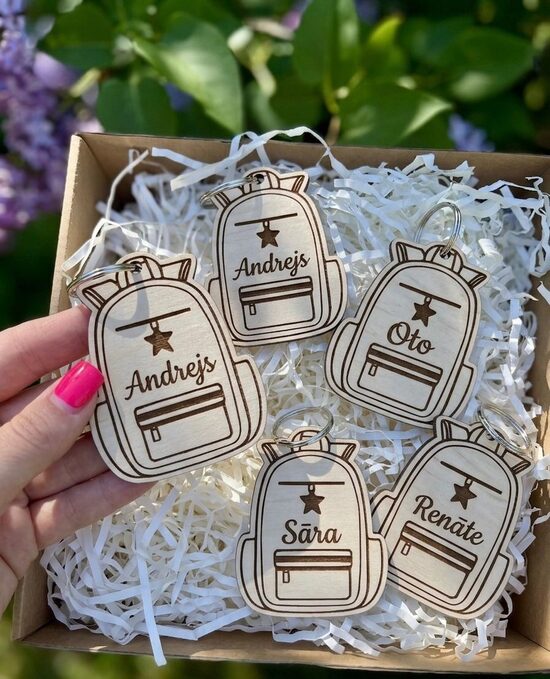 Personalizēti koka atslēgu piekariņi